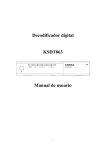 Decodificador digital KSDT863 Manual de usuario