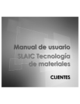 Manual de usuario SLAIC Tecnología de materiales - slaic