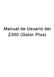 Manual de Usuario del Z350 (Gator Plus)