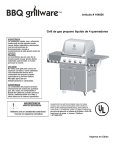 Grill de gas propano liquido de 4 quemadores