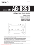 TEAC DV-H350 Operating Instructions Manual
