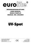 EUROLITE UV Spot User Manual (#2643)
