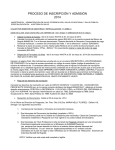 proceso de inscripción y admisión 2014