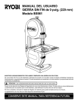 MANUAL DEL USUARIO SIERRA SIN FIN de 9 pulg