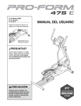 MANUAL DEL USUARIO - Icon Heath & Fitness