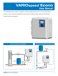 VARIOspeed® Econo User Manual