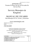 Servicio Mensajero de Kingdom MANUAL DE