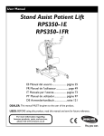 Stand Assist Patient Lift RPS350-1E RPS350-1FR