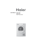 User Manual HD70-A82 HD80-A82 Heat Pump Dryer