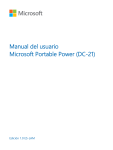 Manual del Usuario para Microsoft Portable Power (DC-21)
