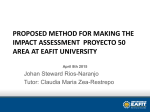 proposed method for making the impact assessment proyecto 50