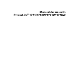 Manual del usuario PowerLite 1751/1761W/1771W/1776W