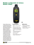 Medidor de Monóxido de Carbono Modelo CA895