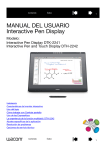 Interactive pen display Manual del usuario