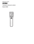 Manual del usuario Termómetro infrarrojo sin contacto Modelo 403265