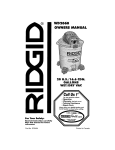 OWNERS MANUAL WD2060 - RIDGID Professional Tools