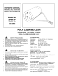 POLY LAWN ROLLER - Agri-Fab