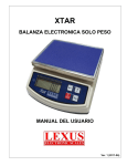 BALANZA ELECTRONICA SOLO PESO MANUAL DEL USUARIO