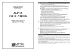 Manual Alpha 750 - 1000iS -En-Es-Fr