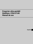 Proyector ultra-portátil MultiSync LT84/LT140 Manual de uso