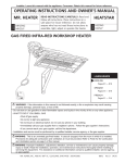 gas fired infra-red workshop heater