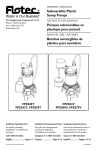 Submersible Plastic Sump Pumps Pompes submersibles en