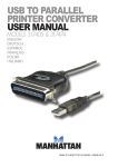 USB TO PARALLEL PRINTER CONVERTER USER MANUAL