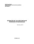 estimación de los coeficientes de regresión estandarizados