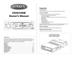 CD3610XM Owner`s Manual - VOXX International Corporation