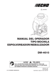 manual del operador tipo mochila espolvoreador/nebulizador dm