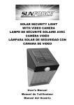 solar security light with video camera lampe de sécurité solaire avec