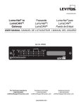 Luma-Net® to LumaCANTM Gateway Luma-Net