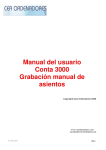 Manual del usuario Conta 3000 Grabación manual de asientos