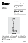 Pedestal Sump Pumps Pompes d`assèchement sur