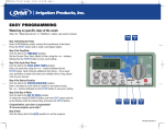 EASY PROGRAMMING Watering on specific days of the week