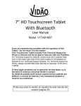 7” HD Touchscreen Tablet With Bluetooth