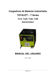 Cargadores de Baterías Industriales TOTALIFT – T Series MANUAL