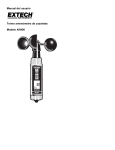 Manual del usuario Termo anemómetro de cazoletas Modelo AN400