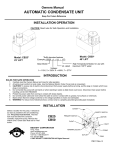 AUTOMATIC CONDENSATE UNIT