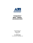 Manual de operación Computrac MAX 2000XL