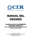 MANUAL DEL USUARIO - CIR | Acondicionamiento Térmico