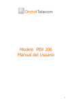 Modelo PBX 206 Manual del Usuario