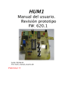Manual del usuario. Revisión prototipo FW: 620.1