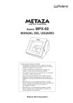 MPX-60, Manual del Usuario