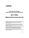 NC-7100w Manual del usuario de red