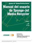 Manual del usuario de Sponge-Jet Media Recycler