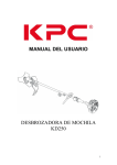 MANUAL DEL USUARIO DESBROZADORA DE MOCHILA KD250