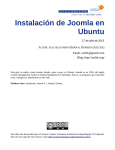 Instalación de Joomla en Ubuntu