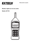 Manual del usuario Medidor digital de nivel de sonido Modelo 407750