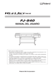 FJ-540, Manual del Usuario